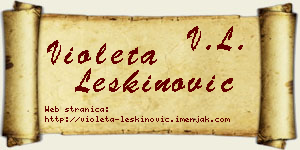 Violeta Leškinović vizit kartica